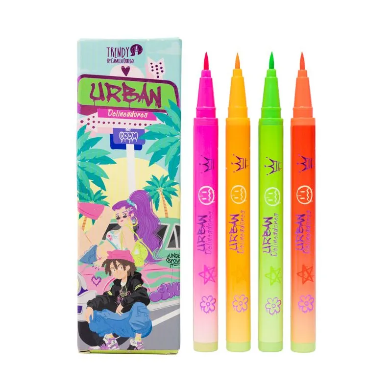 DELINEADORES PLUMON COLORES TRENDY